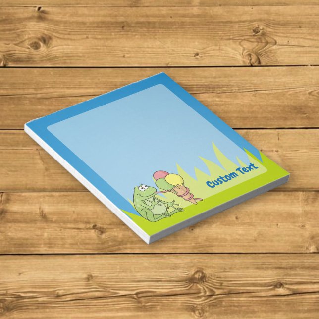 Groda med glass Notepad Anteckningsblock (Skapare uppladdad)