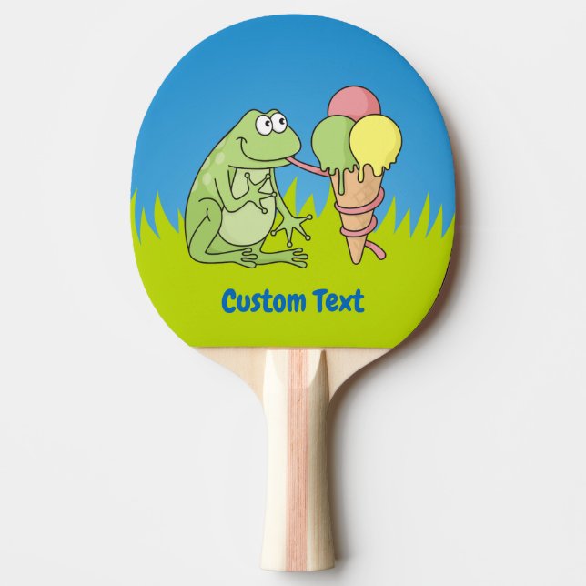 Groda med Glass Ping Pong Paddle Pingisracket (Framsidan)