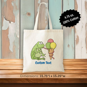 Groda med Icecream Tote Bag Tygkasse