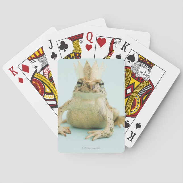 Groda med krona spel kort (Baksidan)