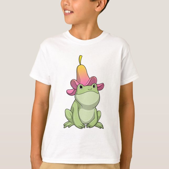 Groda med Plumeria T Shirt (Framsida)