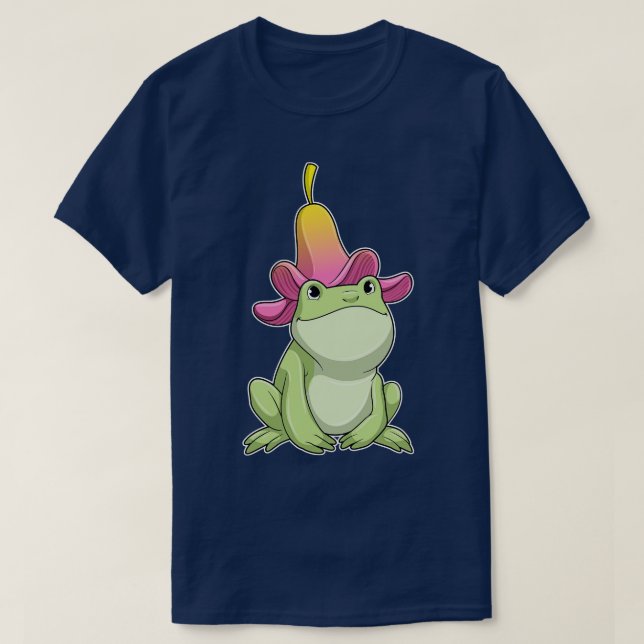 Groda med Plumeria T Shirt (Design framsida)
