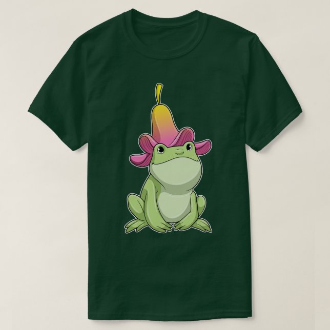 Groda med Plumeria T Shirt (Design framsida)