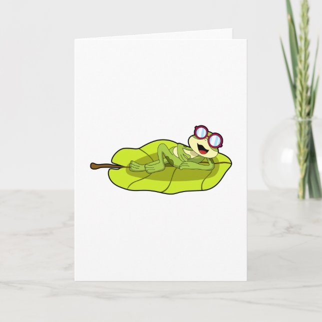 Groda med solglasögon kort (Framsida)