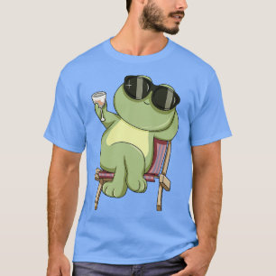 Groda med solglasögon och dryck t shirt