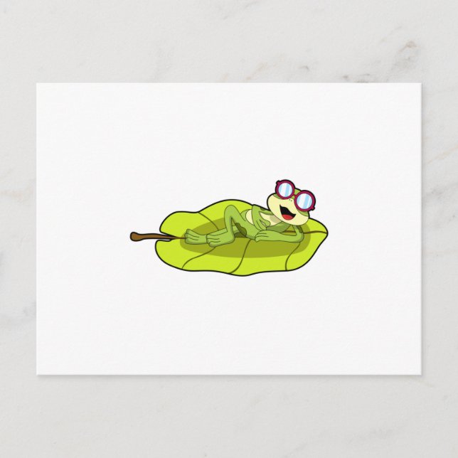 Groda med solglasögon vykort (Framsida)