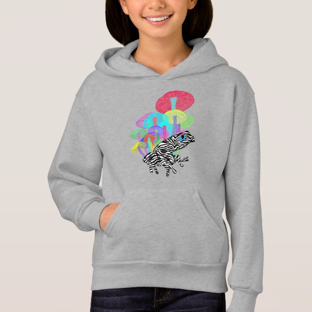 Groda med svamp i Neon Stil T Shirt (Framsida)