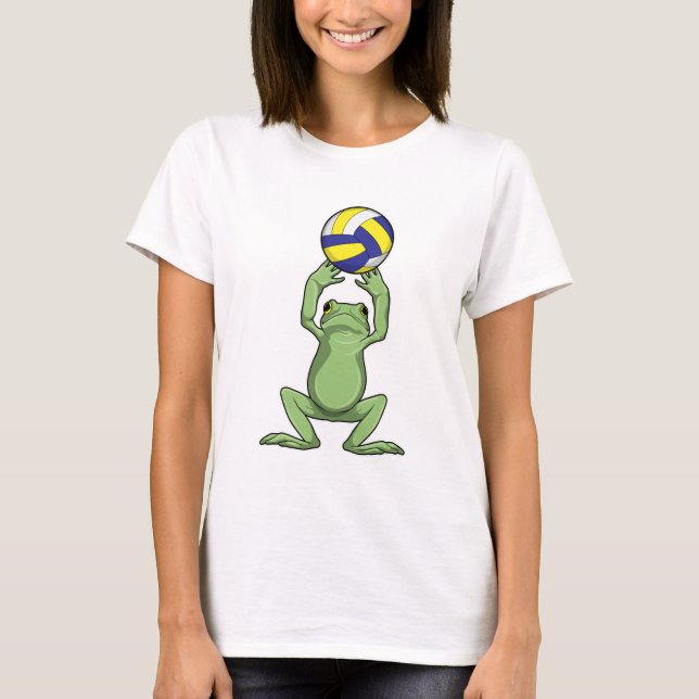 Groda med volleyboll t shirt (Framsida)