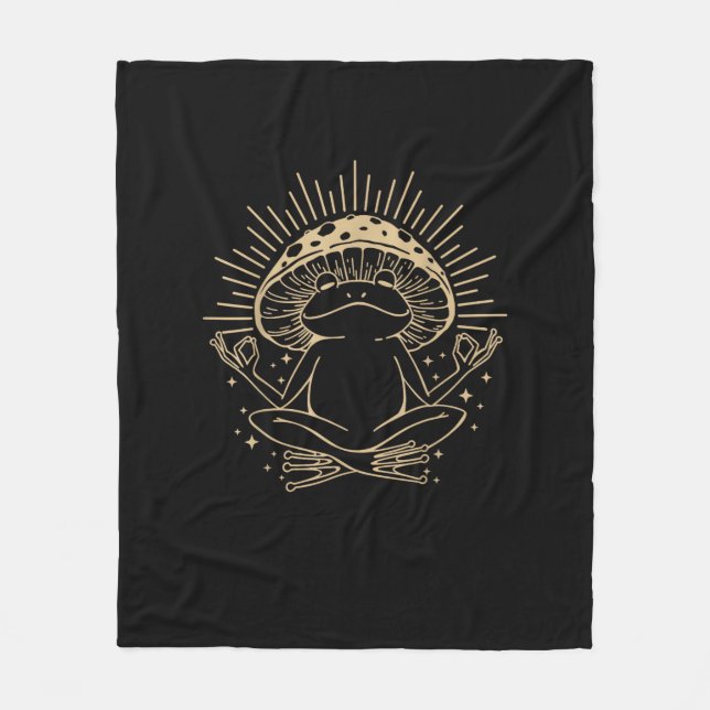 Groda & Minimalism Stuga Aesthetic Goblincore Fleecefilt (Framsidan)