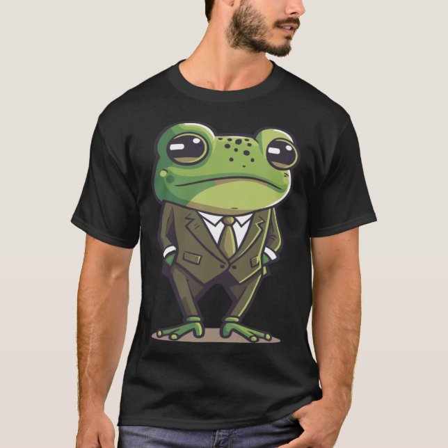 Groda, mr grog, groda i kostym, groda grodor, roli t shirt (Framsida)