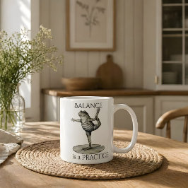Groda Mugg - "Balans Är En Övning"
