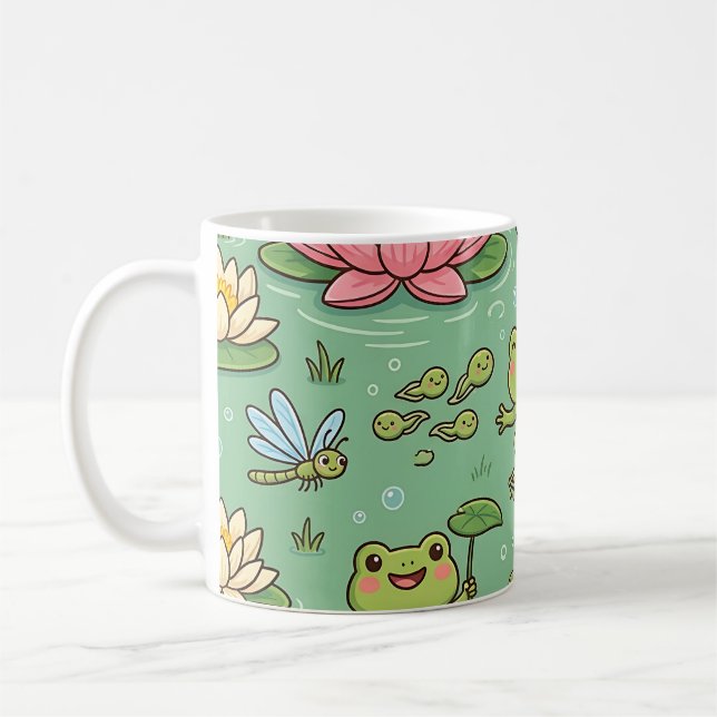 Groda näckrosmönster mugg (Vänster)