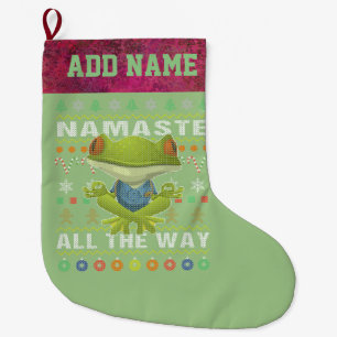 Groda Namaste på alla sätt God jul Stor Julstrumpa