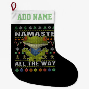 Groda Namaste på alla sätt God jul Stor Julstrumpa