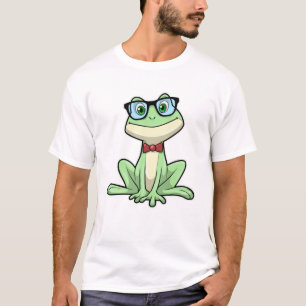 Groda nörd elev glasögon slips t shirt