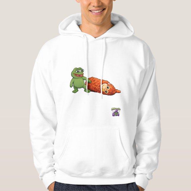 groda och apa hoodie (Framsida)
