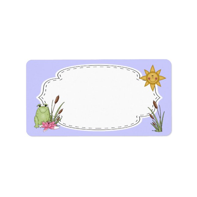 Groda- och Cattailsetikett Adressetikett (Framsidan)