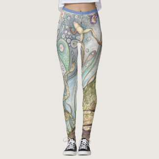 Groda- och Irisdamasker Leggings