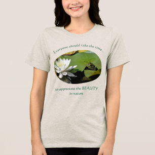 Groda Och Lotusblomma Inspirerande Citat T Shirt