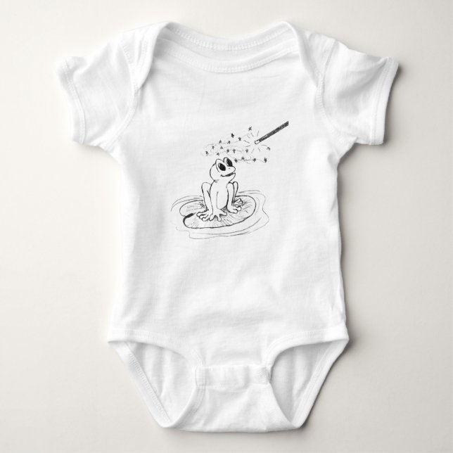 Groda och magisk stav-skiss t shirt (Framsida)