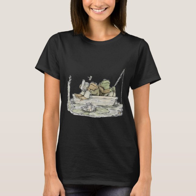 Groda och paddla fiske t shirt (Framsida)