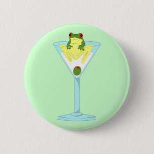 Groda & oliv i Martini exponeringsglas Knapp