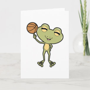 Groda på basketbollssport kort