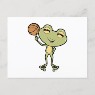 Groda på basketbollssport vykort