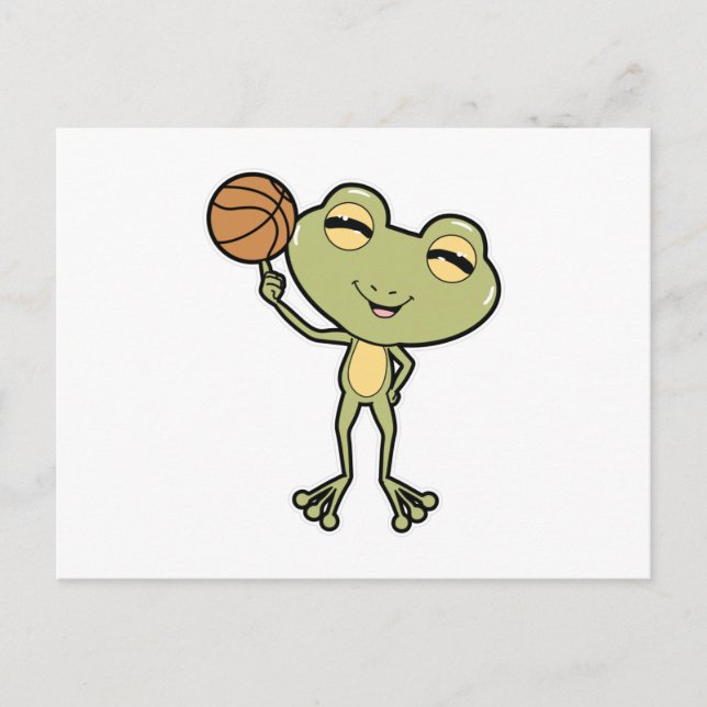 Groda på basketbollssport vykort (Framsida)