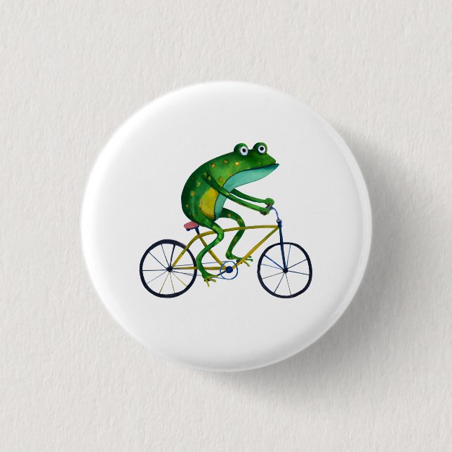 Groda På Cykel Knapp (Framsida)