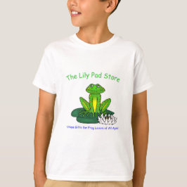 Groda på en näckrosblad pojkar vit t shirt