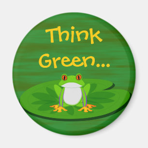 Groda på Lilypad Magnet