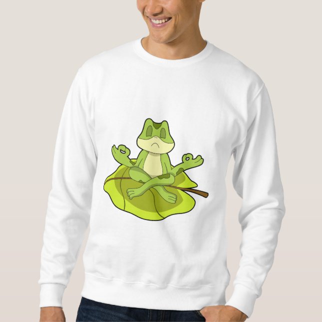 Groda på Meditera Lång Ärmad Tröja (Framsida)