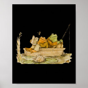 Groda paddla fiske Vintage Clic Bok Groda Poster