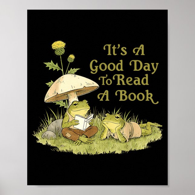 Groda paddla läs bok lärare elever barn bok poster (Framsidan)