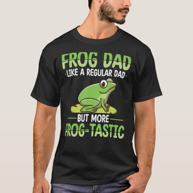 Groda Pappa Jakt Design Padda Gigger Grodfångare F T Shirt (Framsida)