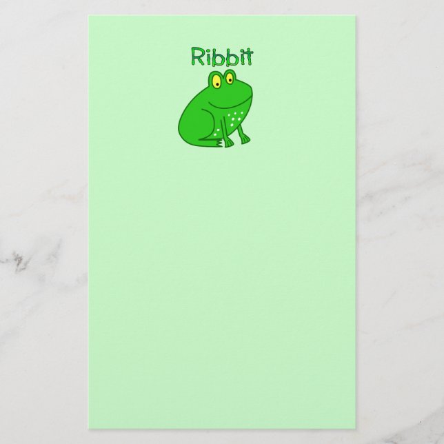 Groda Ribbit Brevpapper (Framsida)