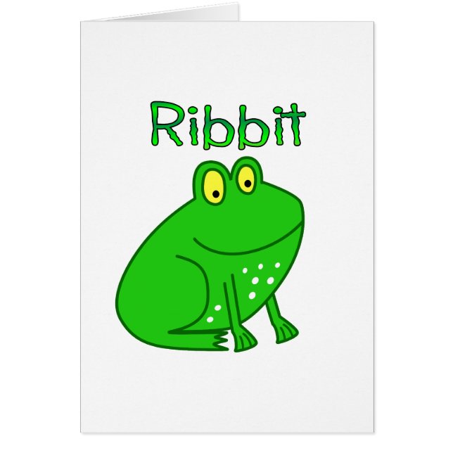 Groda Ribbit Hälsningskort (Framsidan)