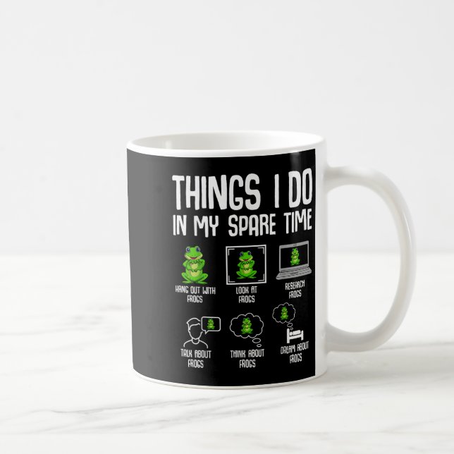 Groda Saker jag gör på min fritid Kvinnor Barn Fli Kaffemugg (Höger)