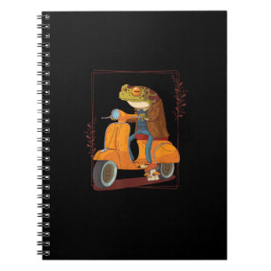 Groda Scooter Svamp Goblincore Akademi Anteckningsbok