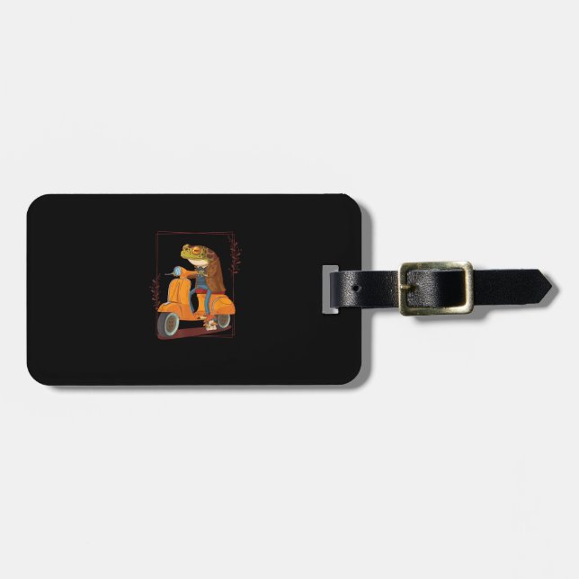 Groda Scooter Svamp Goblincore Akademia Bagagebricka (Horisontell Framsida)