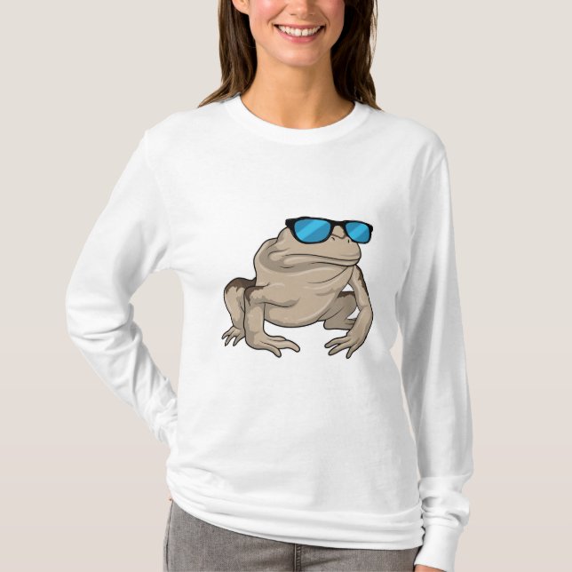 Groda solglasögon t shirt (Framsida)