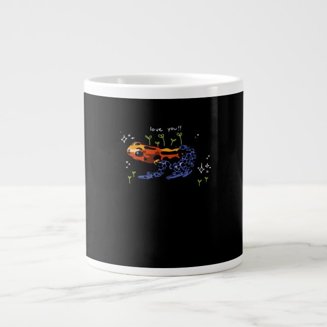 Groda som älskar dig Enkel klassisk stil Jumbo Mugg (Framsidan)