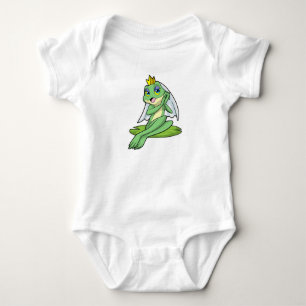 Groda som brud på bröllop med krona t shirt