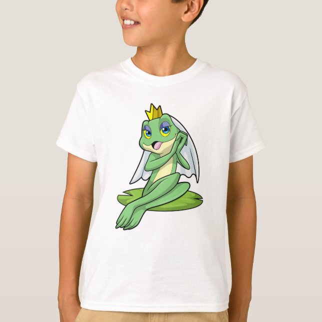 Groda som brud på bröllop med krona t shirt (Framsida)