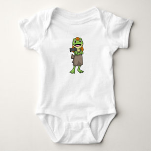 Groda som frisör med hårtork t shirt