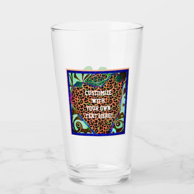 Groda som håller hjärta glas kopp (Framsida)
