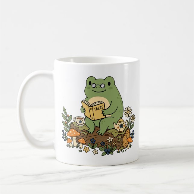 Groda som läser kaffemugg (Vänster)