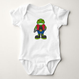 Groda som mekaniker med skiftnyckel t shirt