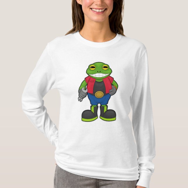 Groda som mekanisk med skanner t shirt (Framsida)